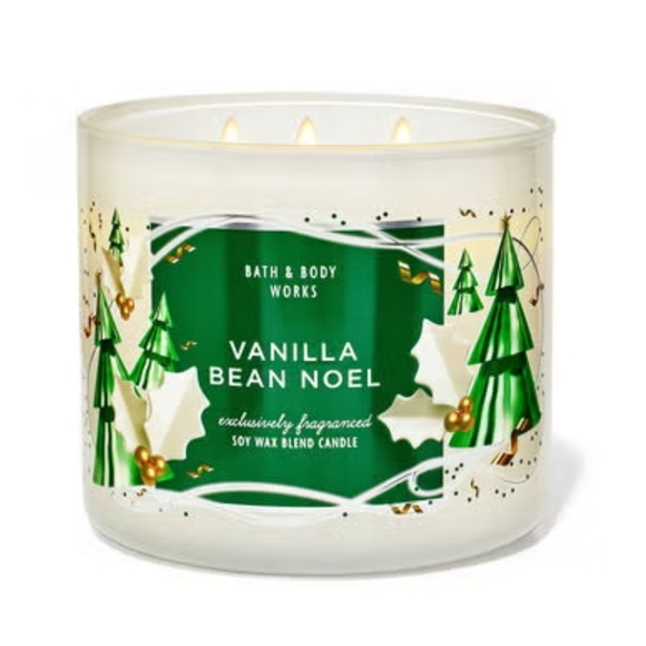 🛍BOGO 50% OFF🕯NWT‼️ Bath & Body Works "Vanilla Bean Noel" 3-wick Candle - Picture 7 of 10